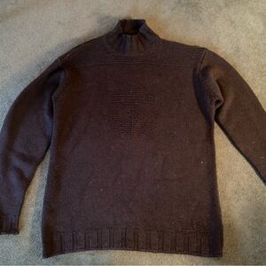 Lauren Ralph Lauren Black Silk and Cotton Turtleneck Sweater
